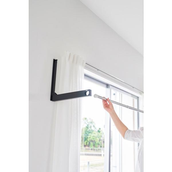 山崎実業　ウォール折り畳み物干し竿ホルダー タワー 2個組 石こうボード壁対応 ブラック 4903208019224　【品番：01922】 |  | 07