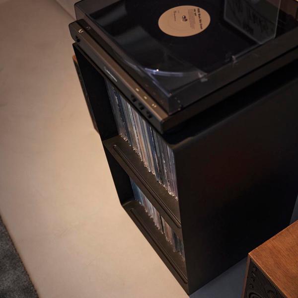 山崎実業　レコードラック タワー ブラック 4903208102308　【品番：10230】_7