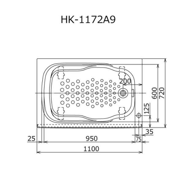 ハウステック マキフタ1100サイズ（HKシリーズ） ヒーティングバス用 グレー 【品番：CL1101VGR9】の画像