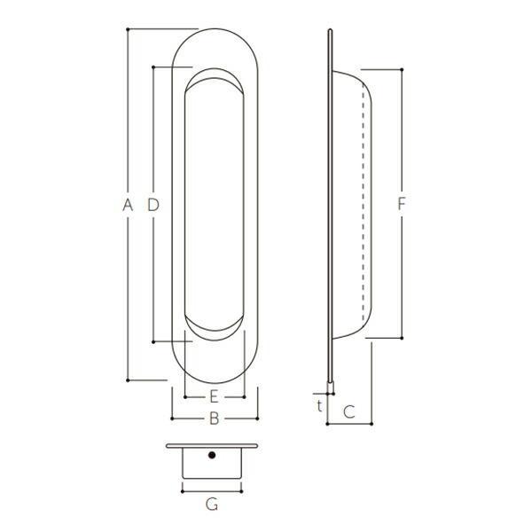 MARUKI　オークス引手 寸法75　AB　【50個】　【品番：S-405】