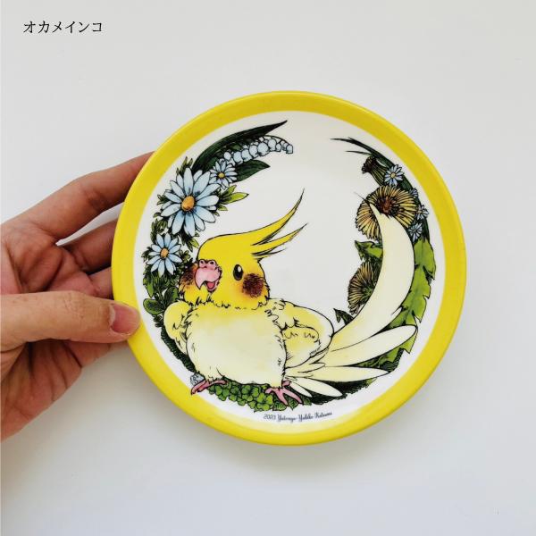 アニバーサリープレート ゆとり屋6周年 飾り皿 15cm 中皿 小皿 インコ 鳥 可愛い かわいい |  | 06