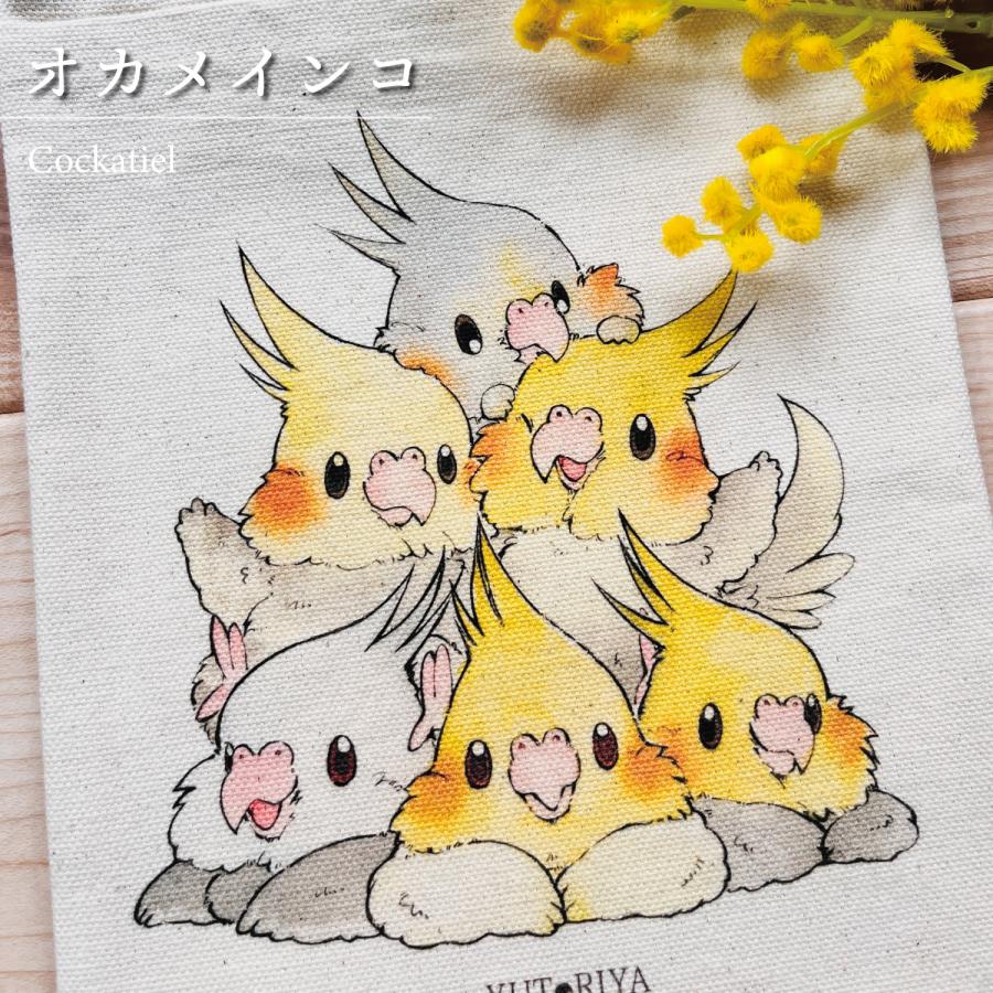 サコッシュ スマホポーチ ミニバッグ ミニショルダー 斜めがけ インコ 鳥 グッズ 可愛い かわいい |  | 09