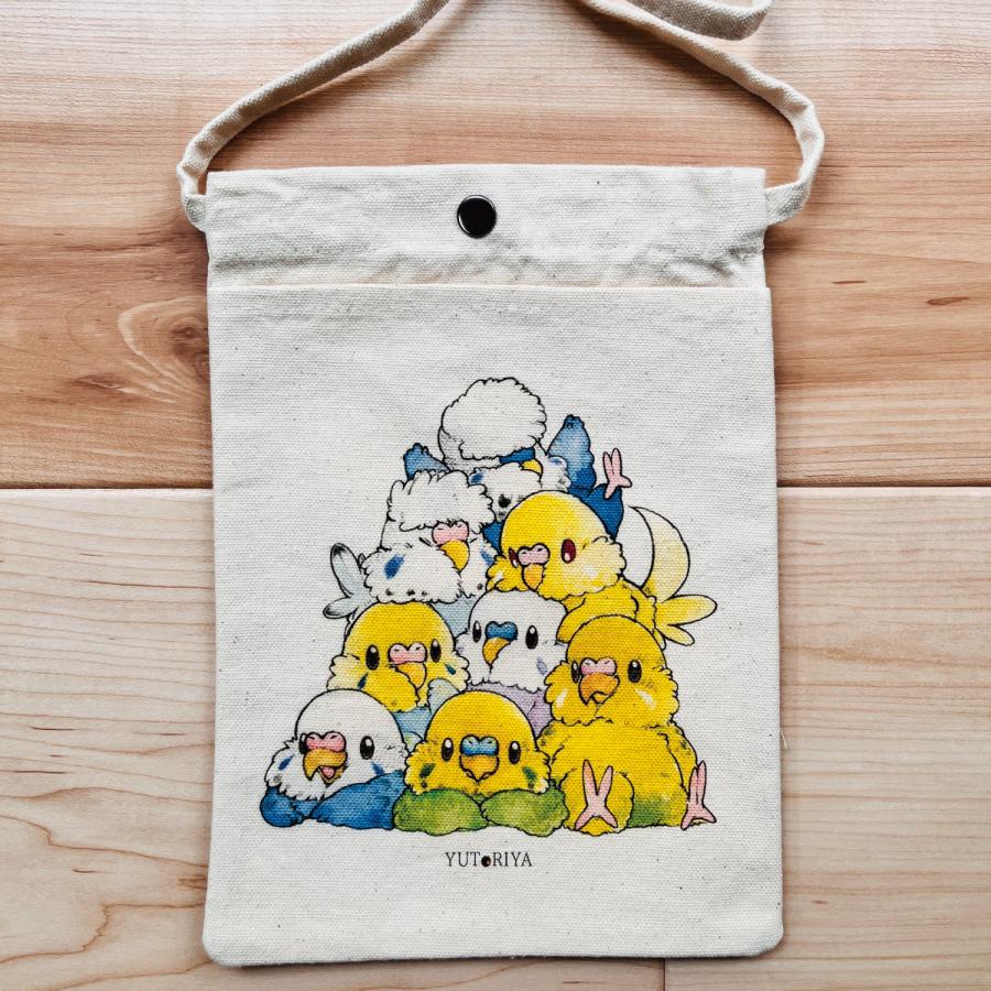 サコッシュ スマホポーチ ミニバッグ ミニショルダー 斜めがけ インコ 鳥 グッズ 可愛い かわいい |  | 12