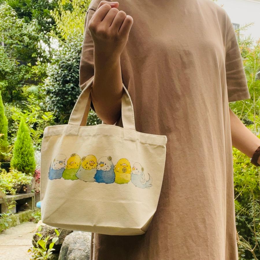 鳥さんいっぱい ランチトート お弁当 トートバッグ ミニトート 鳥さんいっぱい ランチトート お弁当 トートバッグ ミニトート