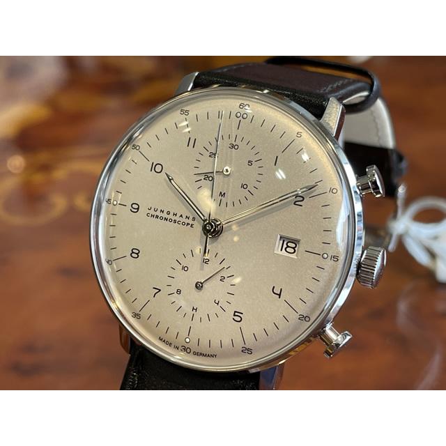 ユンハンス 腕時計 マックスビル バイユンハンス 腕時計 max bill by junghans chronoscope 40mm マックスビル クロノスコープ 027 4800 00 正規商品｜yuubido-oyabu｜02