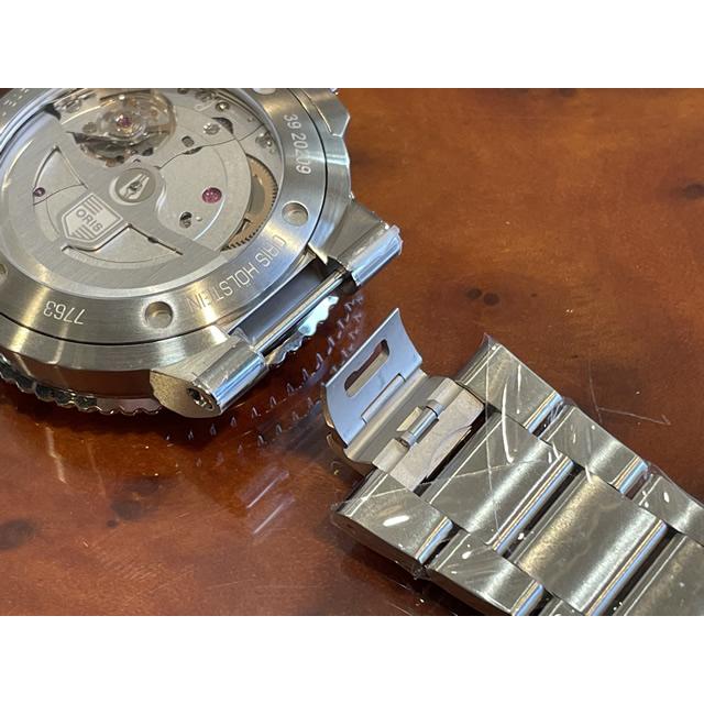 ORIS オリス 腕時計 アクイス キャリバー400 専用 24mm ステンレススチールブレスレット ストラップ 腕時計 ベルト バンド｜yuubido-oyabu｜06