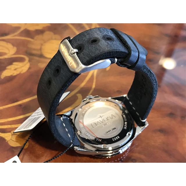 ダボサ 腕時計 DAVOSA Ternos Sixties 自動巻 機械式 テルノス シックスティズ 161.525.45 ブルー/レザー メンズ 40mm 正規輸入品の画像
