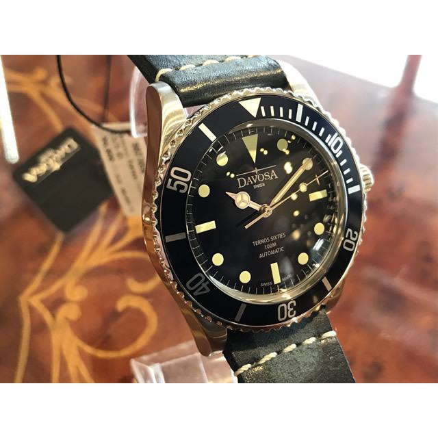 ダボサ 腕時計 DAVOSA Ternos Sixties 自動巻 機械式 テルノス シックスティズ 161.525.45 ブルー/レザー メンズ 40mm 正規輸入品の画像