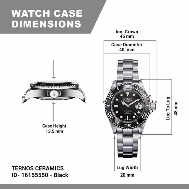 ダボサ 腕時計 DAVOSA Ternos 自動巻 機械式 ダイバー 腕時計 161.555.50 メンズ 40mm 正規輸入品 9827026の画像