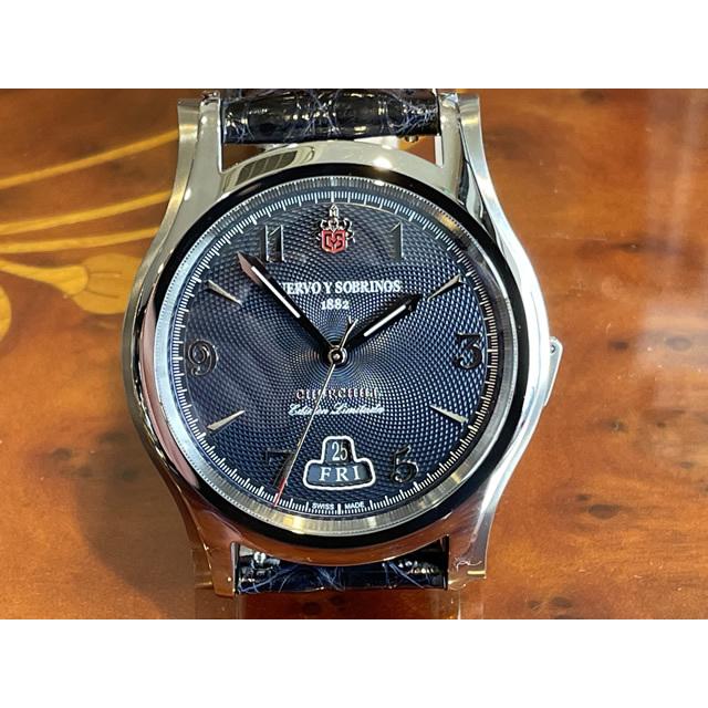 クエルボイソブリノス 腕時計 Cuervo y Sobrinos 世界限定100本 ロブスト チャーチル　サー・ウィンストン 希少限定モデル 正規商品 Ref.2810-1SW