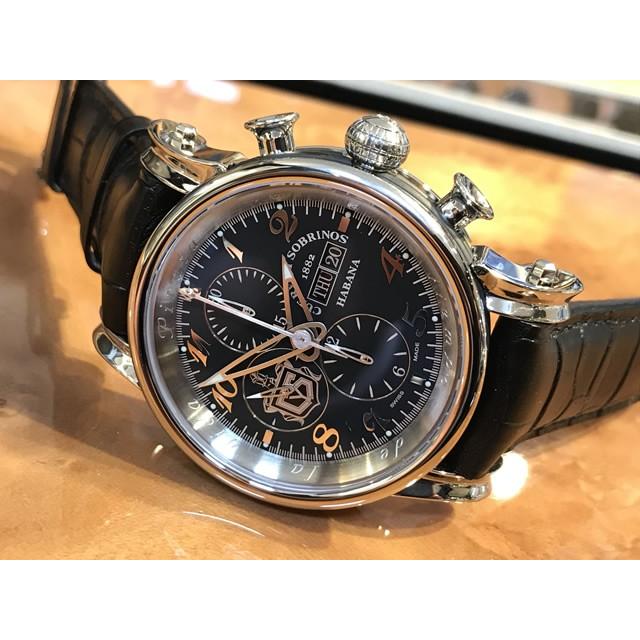 クエルボイソブリノス 腕時計 Cuervo y Sobrinos TORPEDO pirata chrono DAY DATEトルピード ピラータ クロノ デイデイト 正規商品 Ref.3051.1NDD｜yuubido-oyabu