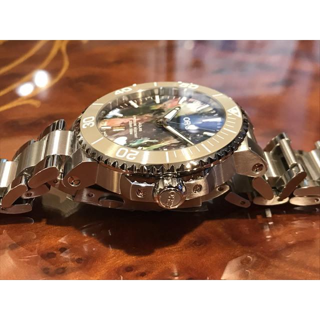 オリス 腕時計 ORIS アクイス デイト アップサイクル 41.5mm 再生PET プラスチックを使用した文字盤 73377664150Set 送料無料 正規品｜yuubido-oyabu｜10