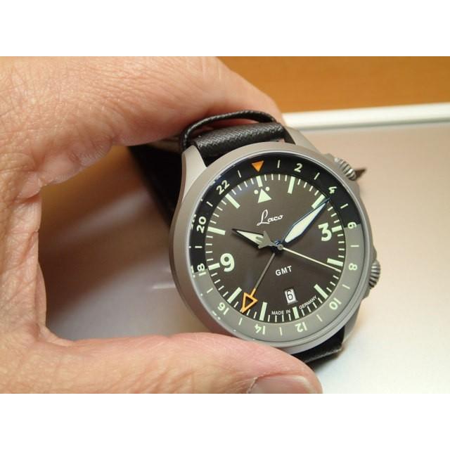 Laco ラコ 腕時計 Frankfurt GMT Schwarz フランクフルト シュハルツ
