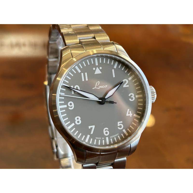 ラコ 腕時計 Laco PILOT Augsburg39 Grau パイロット アウクスブルク39 グラウ 自動巻き 862161.MB 正規販売店商品の画像