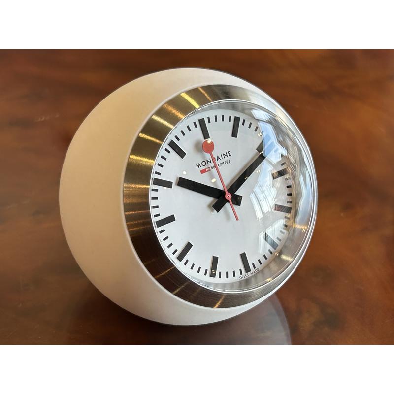 モンディーン 置時計 MONDAINE グローブ クロック 6cm ホワイト デスククロック A660.30335.16SBAの画像