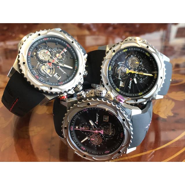 ADCT クロノグラフ ラバーベルト腕時計