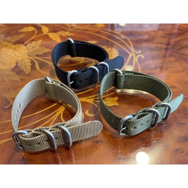 ミリタリー 時計 NATO ベルト ストラップ ナイロン 時計バンド 20mm