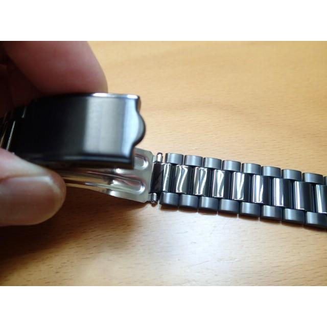 18mm 時計バンド(腕時計）ベルト18ミリ ブラックIP 加工 ステンレス