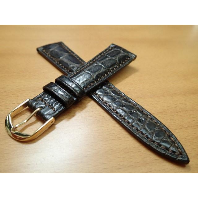 18mm〜 20mm 時計バンド (腕時計) ベルト クロコダイル ワニ チョコ