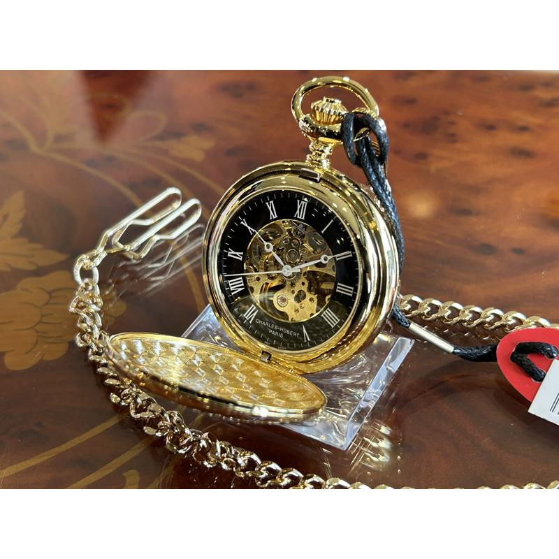 ミ*ー様 $ BUCHERER 懐中時計 チェーン付き 専用ケース入り チャールズ ヒューバート 手巻き式 ポケットウォッチ 懐中時計