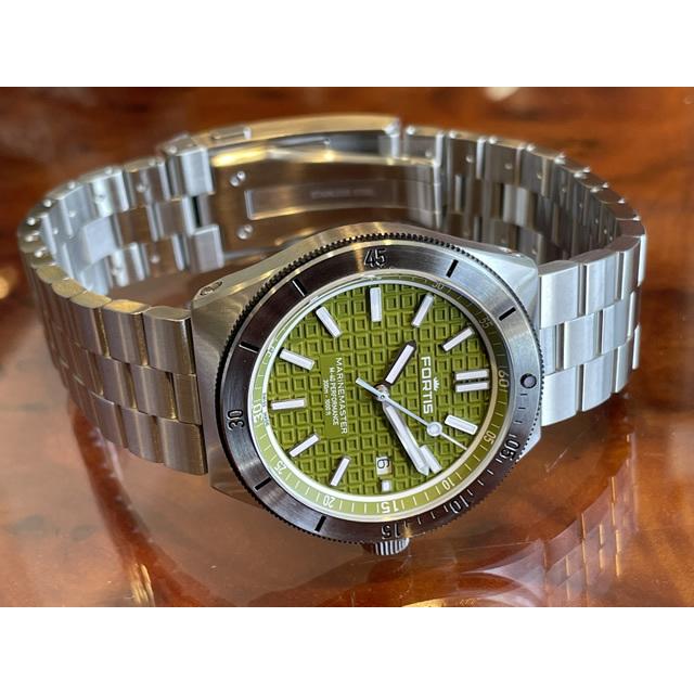 フォルティス 腕時計 FORTIS マリンマスターM-40 ウッドペッカー・グリーン ステンレススチールブレスレット仕様 腕時計 40mm Ref.F8120008｜yuubido-oyabu｜07