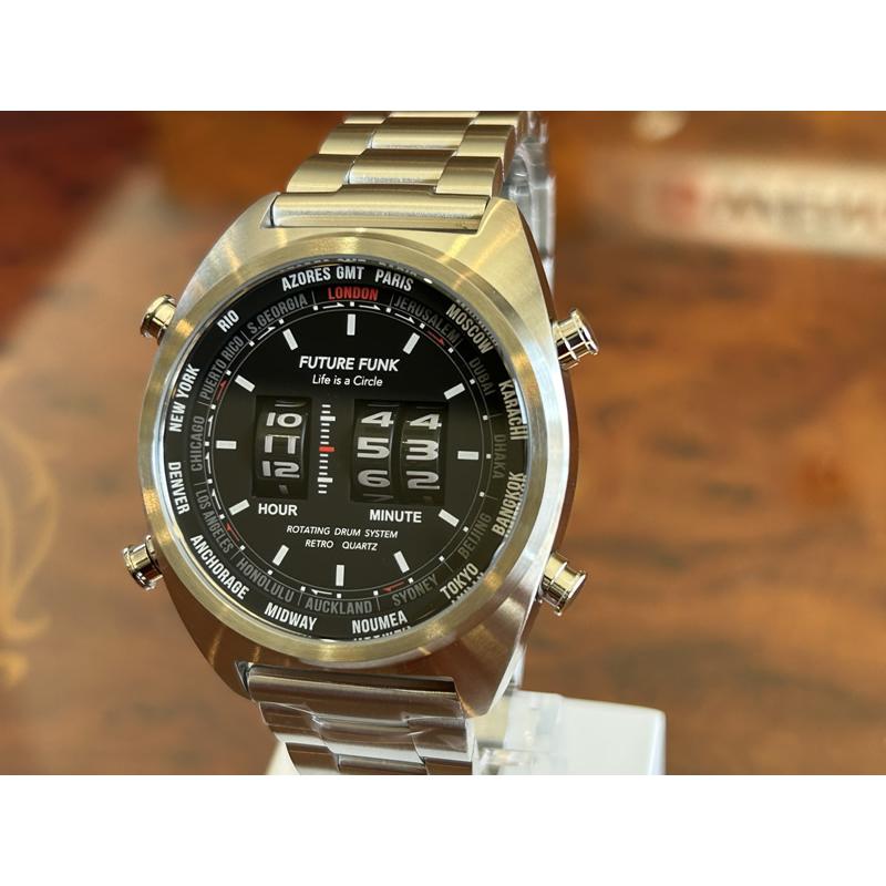 フューチャーファンク ローラーデジタル 腕時計 復刻版 シルバー 銀色 FF103-SV-MT メンズ 正規輸入品 FUTURE FUNKの画像