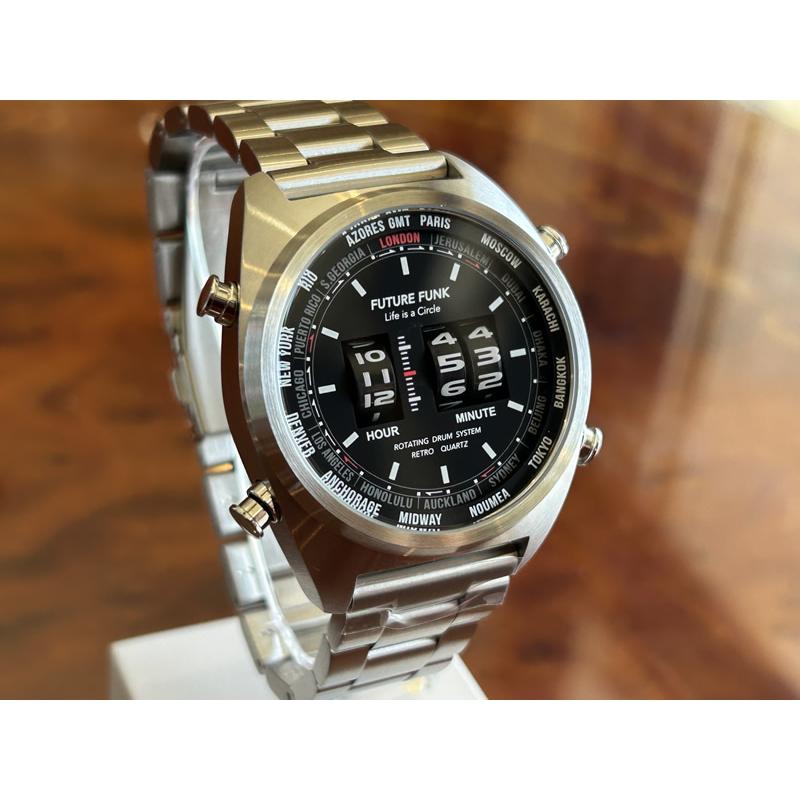 フューチャーファンク ローラーデジタル 腕時計 復刻版 シルバー 銀色 FF103-SV-MT メンズ 正規輸入品 FUTURE FUNKの画像