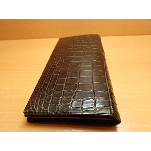 GREDEER クロコダイル 長財布 (小銭入付) GCKW001B-Z ブラウンADVANTIQE FINISH こだわりの「日本製」の画像