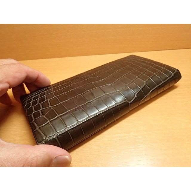 GREDEER クロコダイル 長財布 (小銭入付) GCKW001B-Z ブラウンADVANTIQE FINISH こだわりの「日本製」の画像