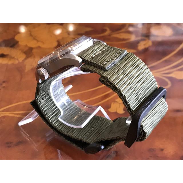 BENRUS 腕時計 ベルトカーキ Amazon | 腕時計 ベルト 20mm キャンバス カーキ バック ブラック