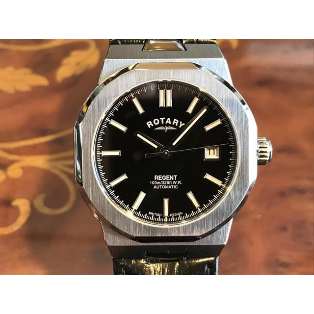 ロータリー 腕時計 ROTARY REGENT リージェント ブラック文字盤 