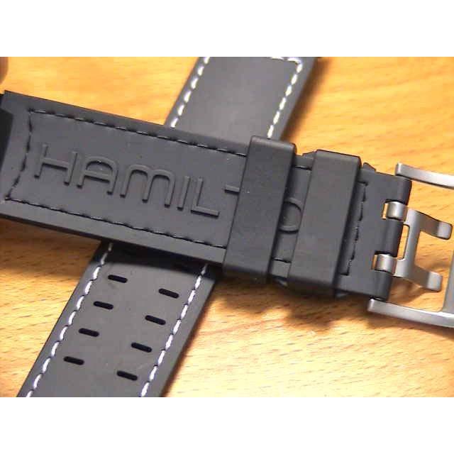 ハミルトン Hamilton カーキ X Wind Aviation Qne用 ラバー 時計バンド 時計ベルト 交換バンド 黒色 ブラック 22mm H600776106 H600776106 2 優美堂 通販 Yahoo ショッピング