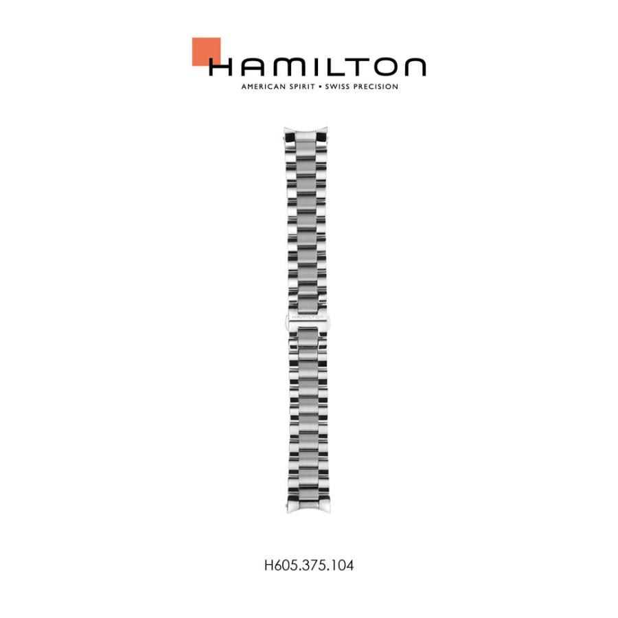 ハミルトン 腕時計 HAMILTON 純正 ステンレススチール ブレスレット ベルト バンド 22mm ジャズマスターシービュークロノクォーツ専用  H695375104｜yuubido-oyabu｜02
