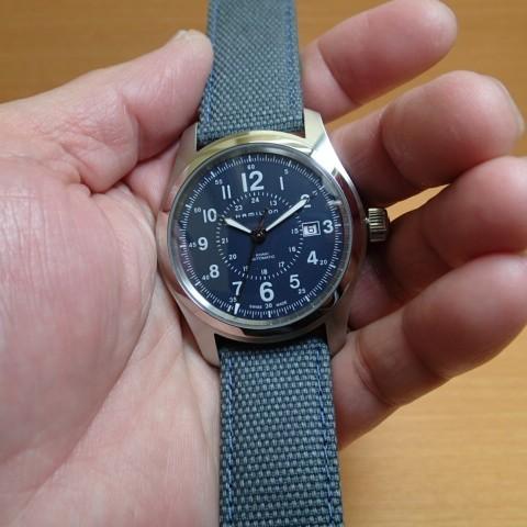 ハミルトン Khaki 9823 ネイビー 自動巻き メンズ腕時計 新品革ベルト ハミルトン Khaki 9823 ネイビー 自動巻き メンズ腕時計 新品革ベルト