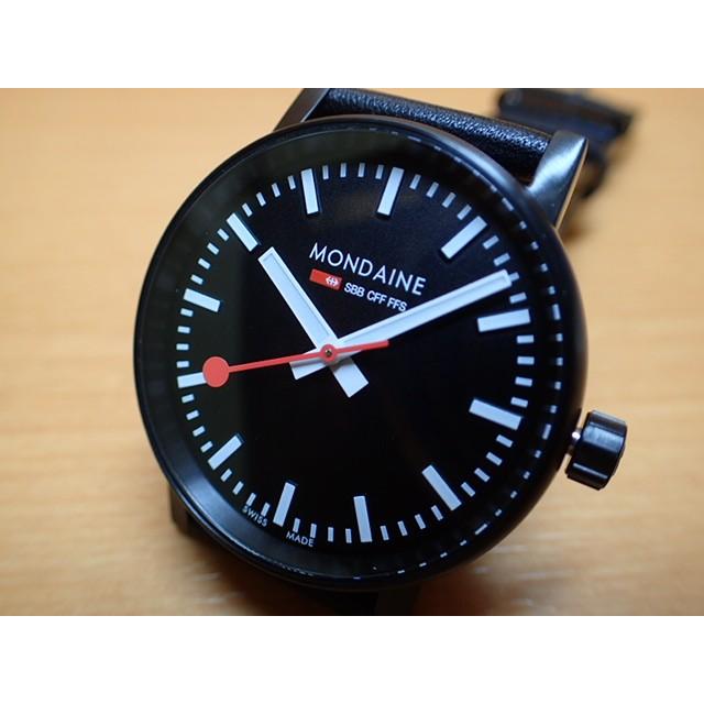 モンディーン 腕時計 エヴォ2 35mm ブラックステッチレザー MSE.35121 