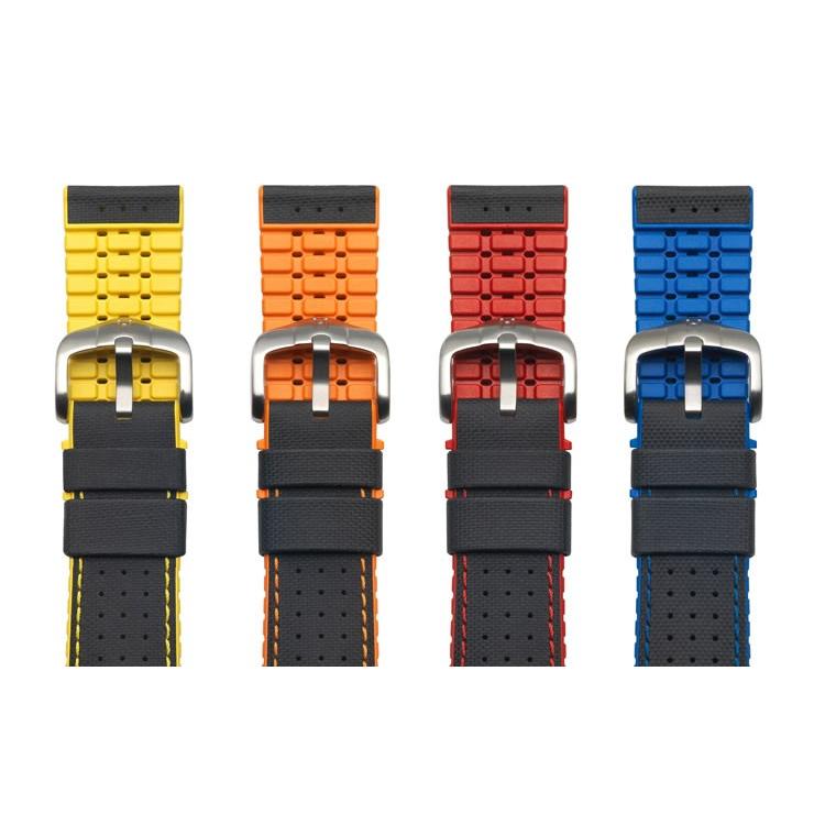 ヒルシュ 20mm ポール カーフレザー(表面) 天然ゴム(裏面) 時計ベルト