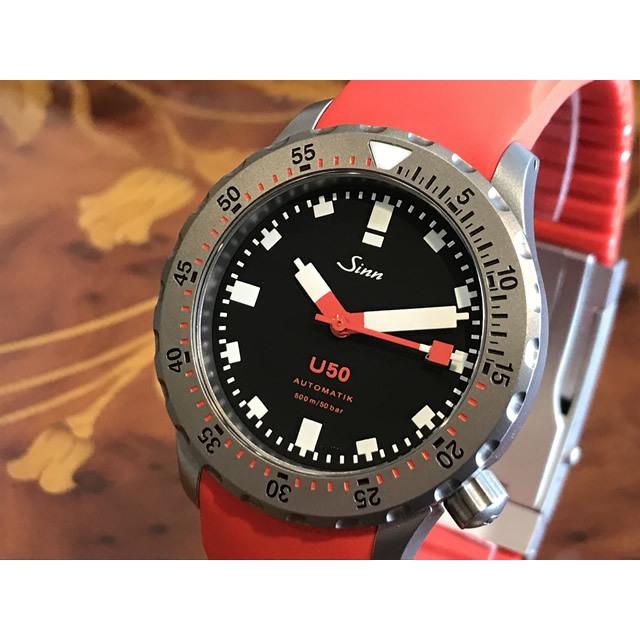 Sinn ジン 腕時計 SINN U50 レッドシリコンラバーベルト仕様