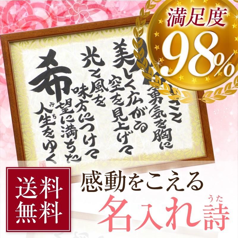 幸せ命名額 S 出産祝い 誕生記念 命名書 お子様 名前 詩 Inchi Se ゆうひ堂 通販 Yahoo ショッピング