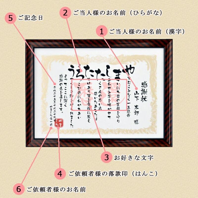 名前感謝状 小 名前詩の感謝状 Kan S ゆうひ堂 通販 Yahoo ショッピング
