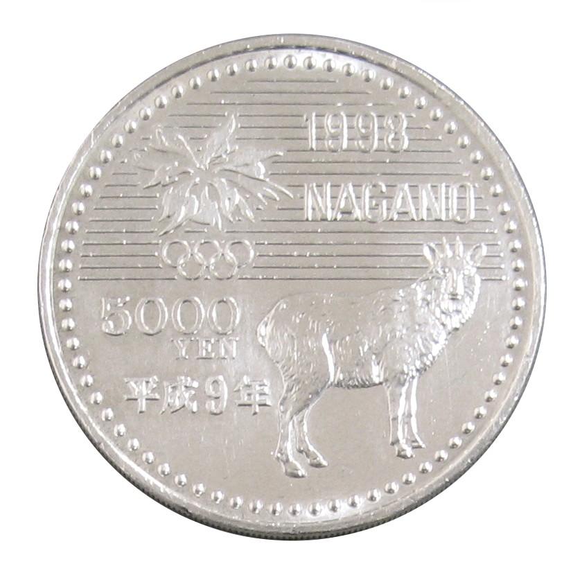 【長野オリンピック　5000円銀貨】チェアスキー Yahoo!オークション - 【長野オリンピック】記念硬貨 5000円銀貨