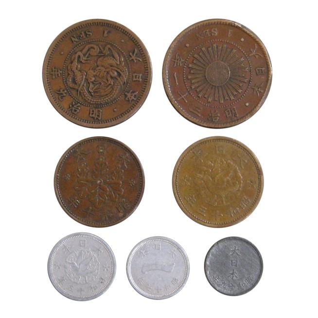 古銭 近代貨幣 明治 大正 昭和 1銭 全種 7種 7枚セット 古銭 近代貨幣 明治 大正 昭和 1銭 全種 7種 7枚セット