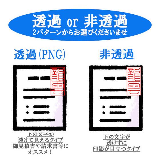 龍雲の電子印鑑 長方形の落款印 落成款識印 データ印鑑 はんこ 作成 白文 朱文 三顆印 メール納品｜yuuhiflower｜02