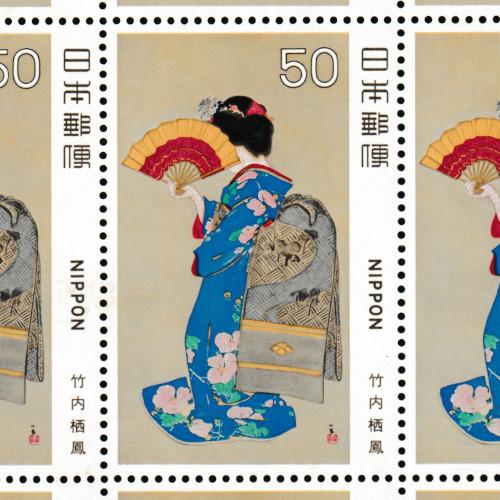 近代美術シリーズ 第7集 「アレ夕立に」 昭和55年(1980) 50円切手 20面