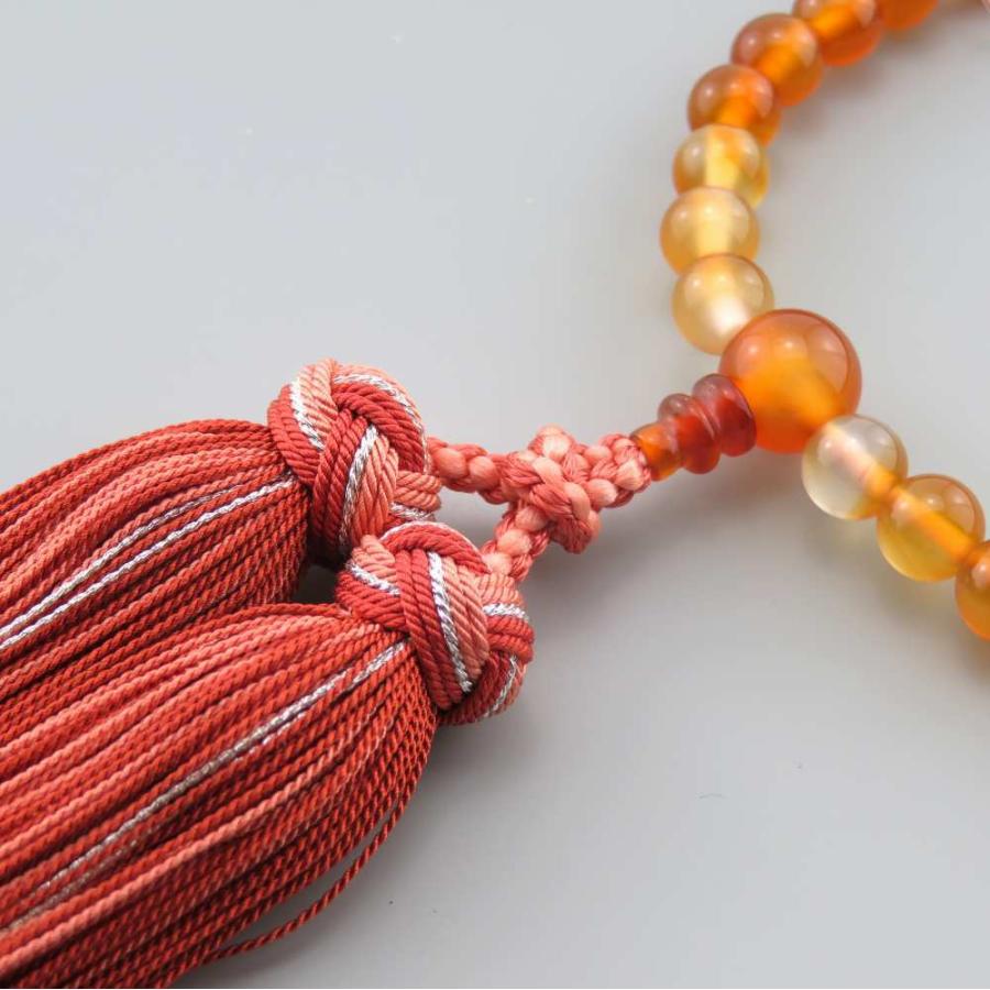 数珠 念珠 日本製 京念珠 正規品 数珠袋付 瑪瑙 グラデーション 7mm  