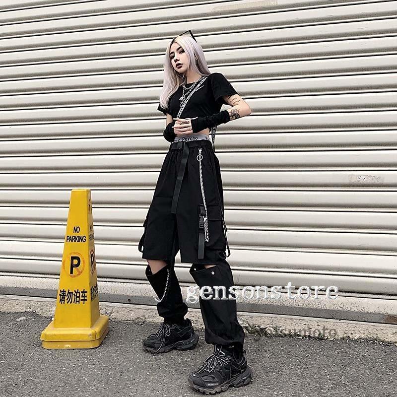 カーゴパンツ ジョガーパンツ レディース ヒップホップ ダンサーパンツ ダンス衣装 Hip Hop チェーン付き ダメージ加工 ストリートファッション ペイント 個性 Jtf07 Sq268 四元優希 通販 Yahoo ショッピング