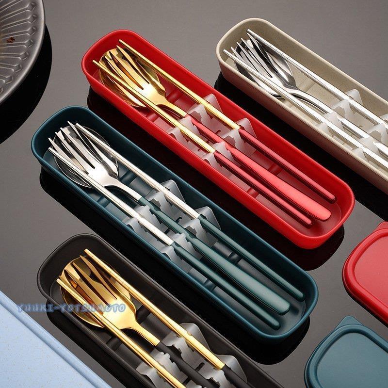 キャンプ 食器セット カトラリーセット アウトドア レジャー キャンプ食器 ステンレス で清潔 ピクニック バーベキュー にも 収納ケース付き お買得