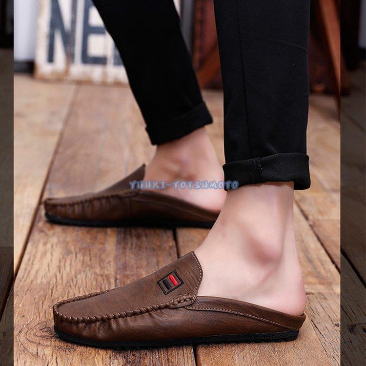 代引不可 サンダル ローファー メンズ おしゃれ かかとなし 上品 無地 新作 カジュアル 爽やか 通気性抜群 男性用 大人 夏 春秋 父 厚底 黒 ブラウン 30代 40代 50代 お気にいる Nitaisevinimataji Com