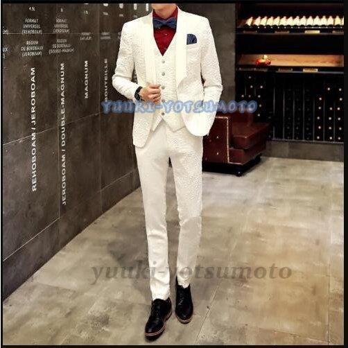 国際ブランド フォーマル 紳士服 メンズ スーリピーススーツ スーツ 高級 紳士 カッコいい セットアップ スーツ メンズ 男性用 3点セット 白 撮影用 披露宴 宴会 結婚式 カジュアル花婿の介添え ジャケット ベスト パンツ ビジネススーツ Dropfresh Co Tz