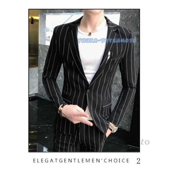 保護 3点セット ジャケット ズボン ベスト 2色入 スーツ ストライプ 発表会 通勤 着痩せ 韓国風 面接 ビジネス 紳士 宴会 メンズ 細身 おしゃれ 海外正規品 楽天市場店 B Studiovalo Com