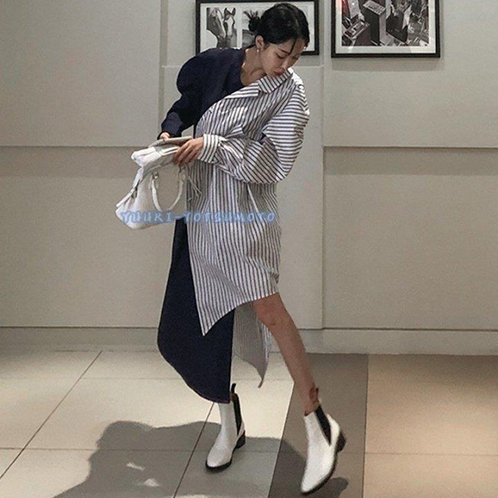 ワンピース レディース ロングワンピース アシンメトリー かっこいい 個性的 ワンピ ミモレ丈 ミディアム丈 シャツワンピース おしゃれ 大人可愛い 長袖 個性的 Ll0915 Mssh72 四元優希 通販 Yahoo ショッピング